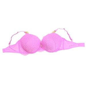 Victoria's Secret‎ Very Sexy Push-Up Bra 36DDD Purple Lace Crystal Chain